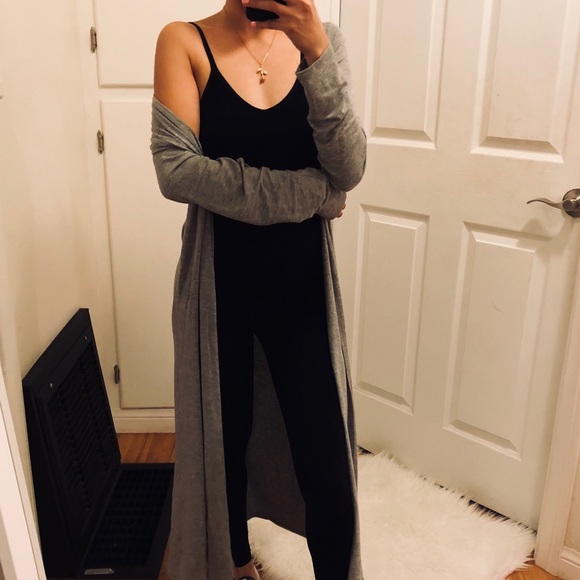 SOLD OUT Gray Maxi Cardigan - Picture 4 of 8